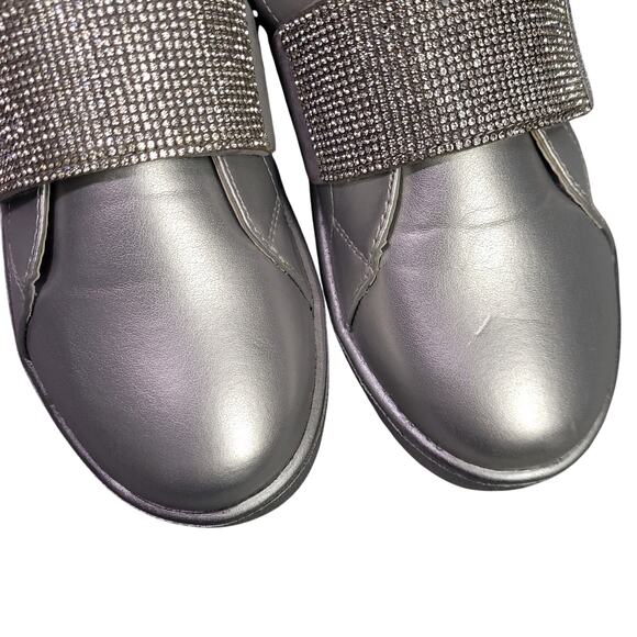 Michael Kors Girl's Ivy Candy Slip-On Sneakers Sz 3 Low Top Muted Silver - Picture 6 of 15